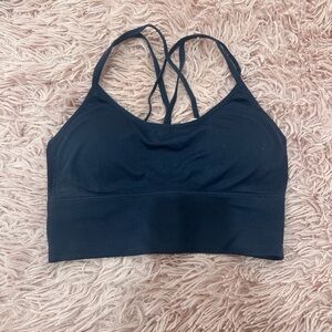 Blue sports bra